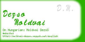 dezso moldvai business card